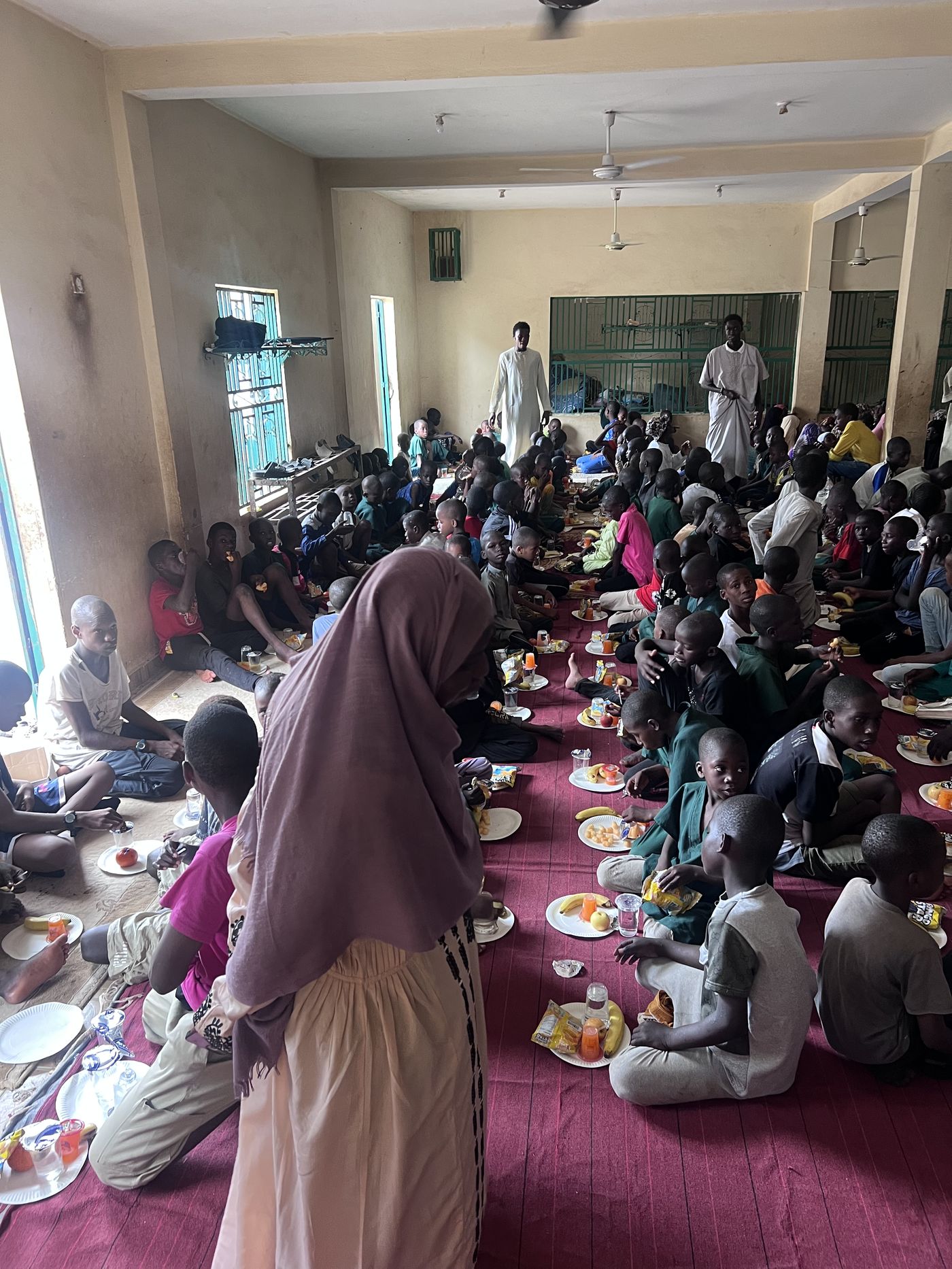 Students having lunch together